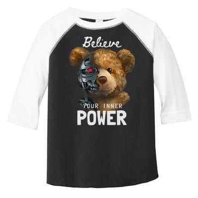 Bear Toy Half Robot Toddler Fine Jersey T-Shirt