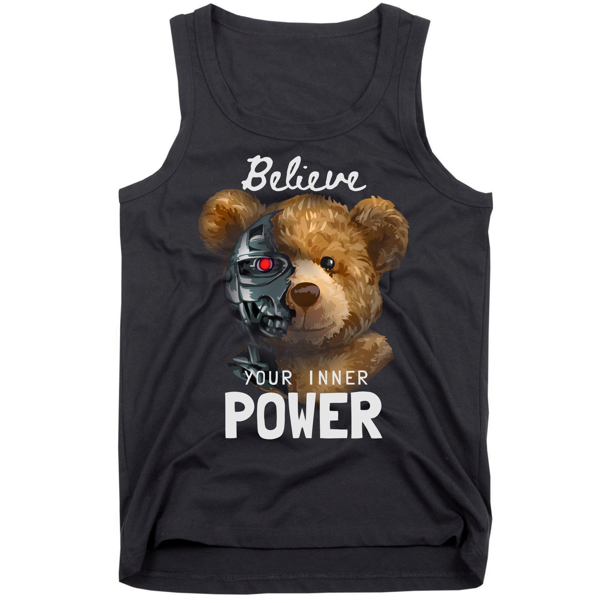 Bear Toy Half Robot Tank Top