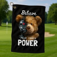Bear Toy Half Robot Golf Towel