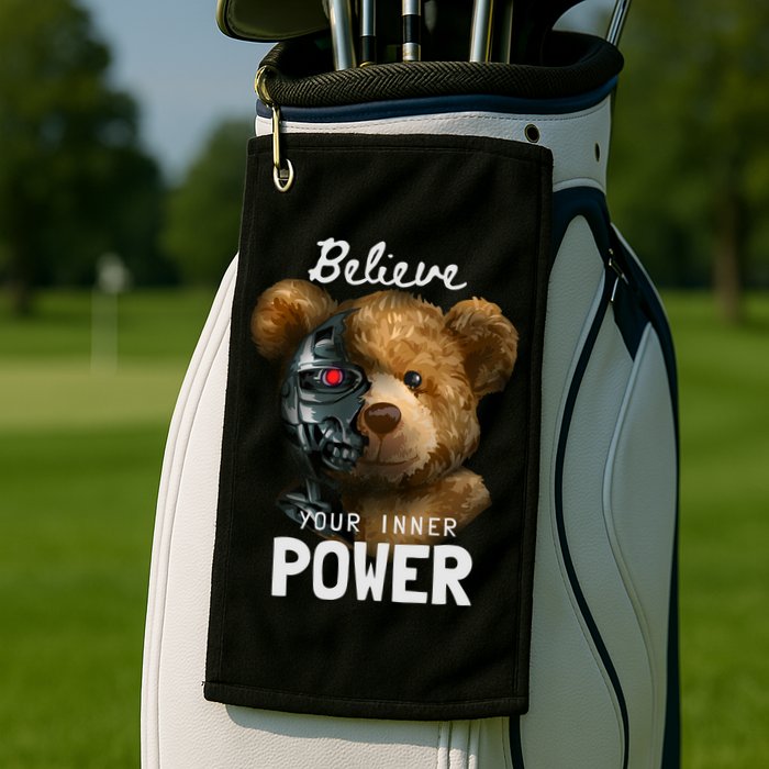 Bear Toy Half Robot Golf Towel