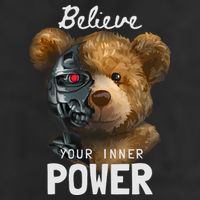 Bear Toy Half Robot Golf Towel