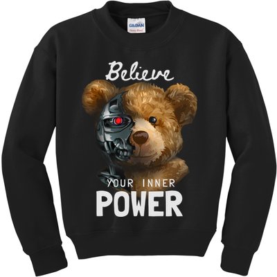 Bear Toy Half Robot Kids Sweatshirt