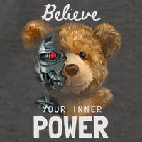 Bear Toy Half Robot Vector Backpack