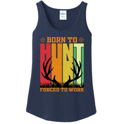 Born To Hunt Forced To Work Ladies Essential Tank