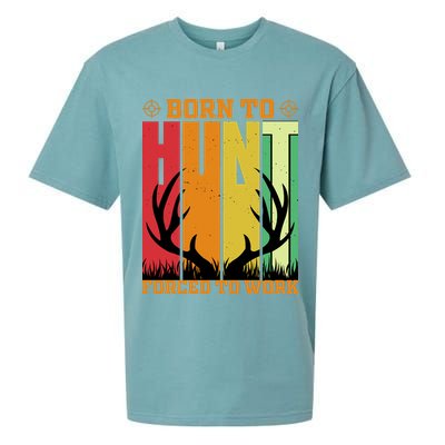Born To Hunt Forced To Work Sueded Cloud Jersey T-Shirt