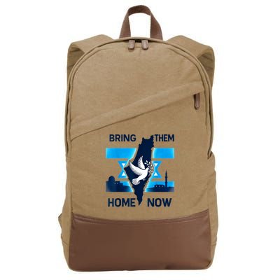 Bring Them Home Now! Stand With Israel Flag America Cotton Canvas Backpack
