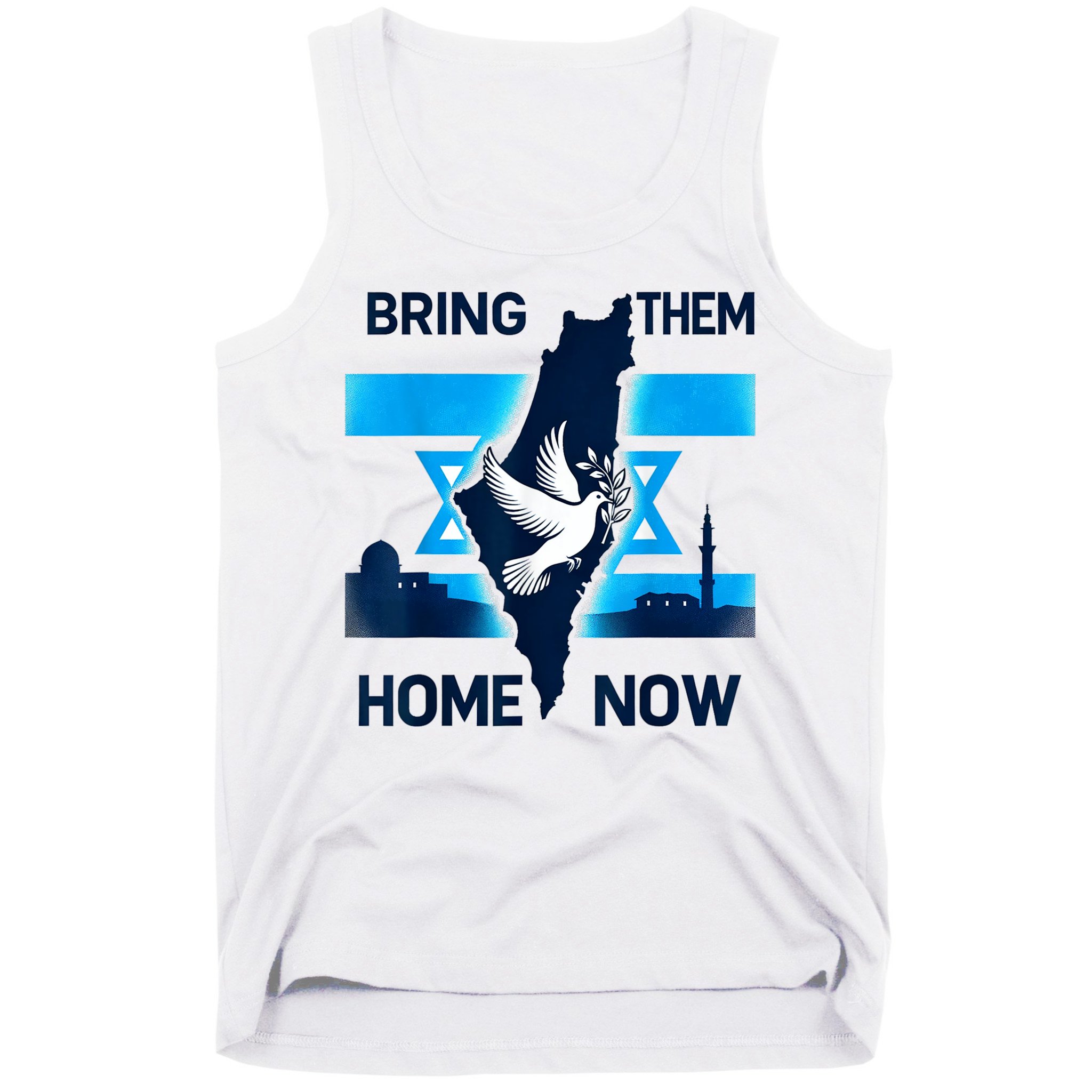 Bring Them Home Now! Stand With Israel Flag America Tank Top