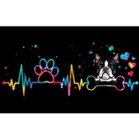 Boston Terrier Heartbeat Funny Tie Dye Dog Lovers Bumper Sticker