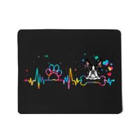 Boston Terrier Heartbeat Funny Tie Dye Dog Lovers Mousepad