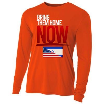 Bring Them Home Now Stand With Israel Cooling Performance Long Sleeve Crew