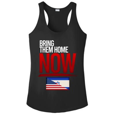 Bring Them Home Now Stand With Israel Ladies PosiCharge Competitor Racerback Tank