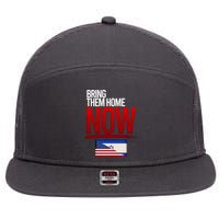 Bring Them Home Now Stand With Israel 7 Panel Mesh Trucker Snapback Hat