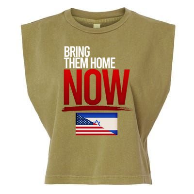 Bring Them Home Now Stand With Israel Garment-Dyed Women's Muscle Tee