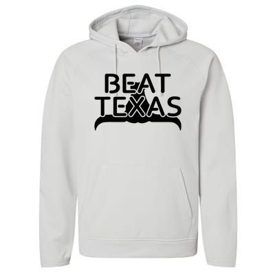 Beat Texas Horns Down Oklahoma Texas Red River Performance Fleece Hoodie