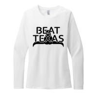 Beat Texas Horns Down Oklahoma Texas Red River Womens CVC Long Sleeve Shirt