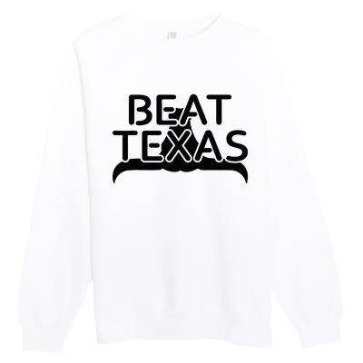 Beat Texas Horns Down Oklahoma Texas Red River Premium Crewneck Sweatshirt