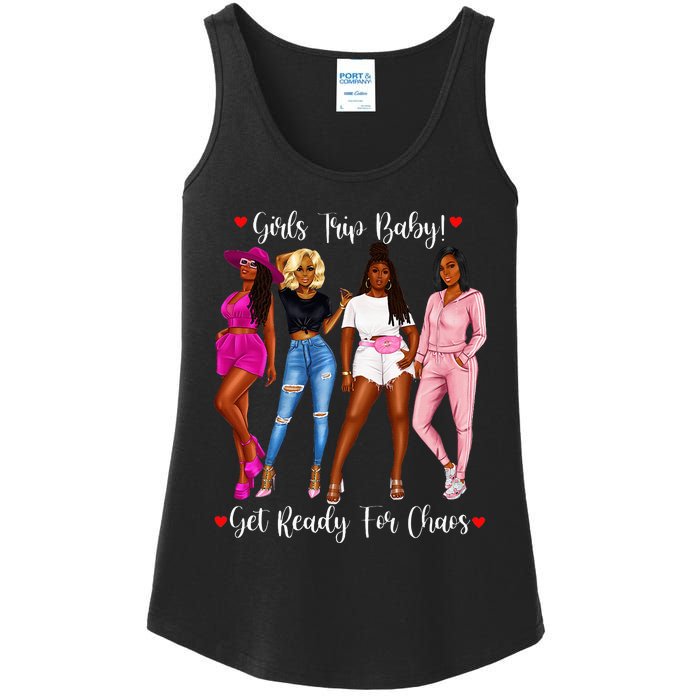 Black Trip Holidays With Friends African Diva Ladies Essential Tank