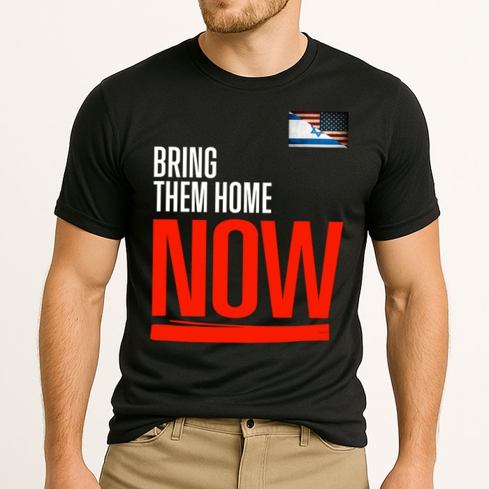 Bring Them Home Now! Stand With Israel Israel America Flag Cooling Performance Crew T-Shirt