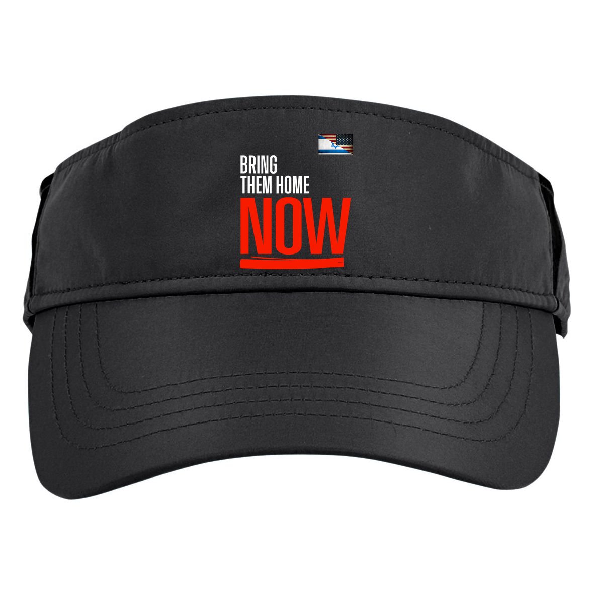 Bring Them Home Now! Stand With Israel Israel America Flag Adult Drive Performance Visor