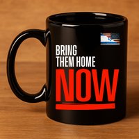 Bring Them Home Now! Stand With Israel Israel America Flag 11oz C Handle Ceramic Mug