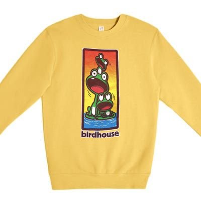 Birdhouse Tony Hawk Bird House Hook Ups Skate Brand Cartoon Hookups Hook Premium Crewneck Sweatshirt