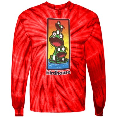 Birdhouse Tony Hawk Bird House Hook Ups Skate Brand Cartoon Hookups Hook Tie-Dye Long Sleeve Shirt