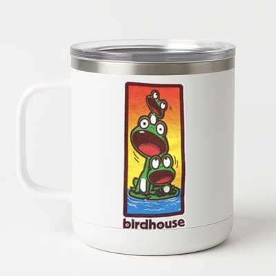 Birdhouse Tony Hawk Bird House Hook Ups Skate Brand Cartoon Hookups Hook 12 oz Stainless Steel Tumbler Cup