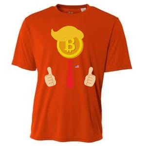 Bitcoin Trump Hair Cryptocurrency President Tru Mp 4547 Maga Cooling Performance Crew T-Shirt