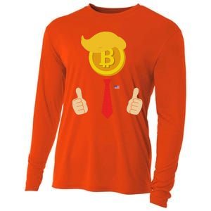 Bitcoin Trump Hair Cryptocurrency President Tru Mp 4547 Maga Cooling Performance Long Sleeve Crew