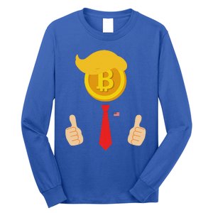 Bitcoin Trump Hair Cryptocurrency President Tru Mp 4547 Maga Long Sleeve Shirt