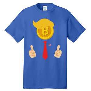 Bitcoin Trump Hair Cryptocurrency President Tru Mp 4547 Maga Tall T-Shirt