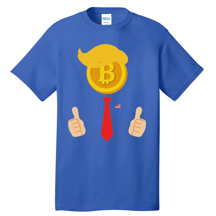 Bitcoin Trump Hair Cryptocurrency President Tru Mp 4547 Maga Tall T-Shirt