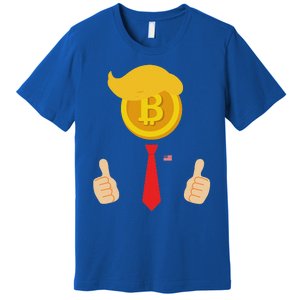 Bitcoin Trump Hair Cryptocurrency President Tru Mp 4547 Maga Premium T-Shirt