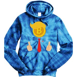 Bitcoin Trump Hair Cryptocurrency President Tru Mp 4547 Maga Tie Dye Hoodie