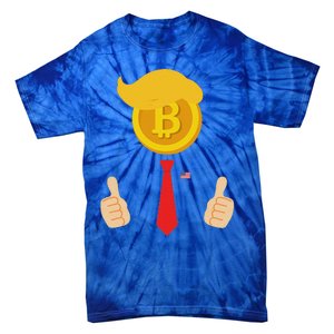 Bitcoin Trump Hair Cryptocurrency President Tru Mp 4547 Maga Tie-Dye T-Shirt