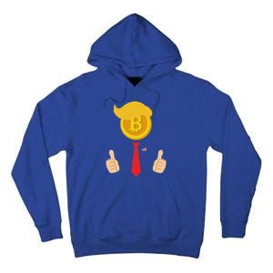 Bitcoin Trump Hair Cryptocurrency President Tru Mp 4547 Maga Tall Hoodie