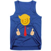 Bitcoin Trump Hair Cryptocurrency President Tru Mp 4547 Maga Tank Top