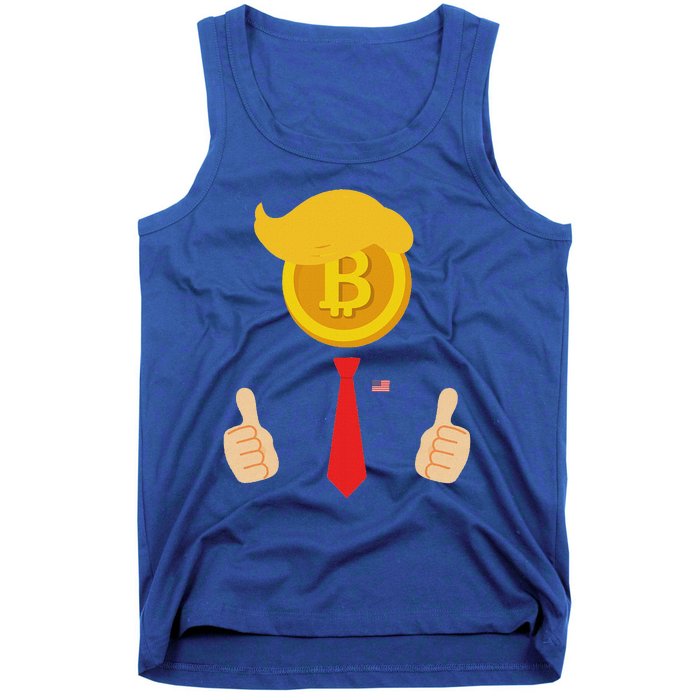 Bitcoin Trump Hair Cryptocurrency President Tru Mp 4547 Maga Tank Top