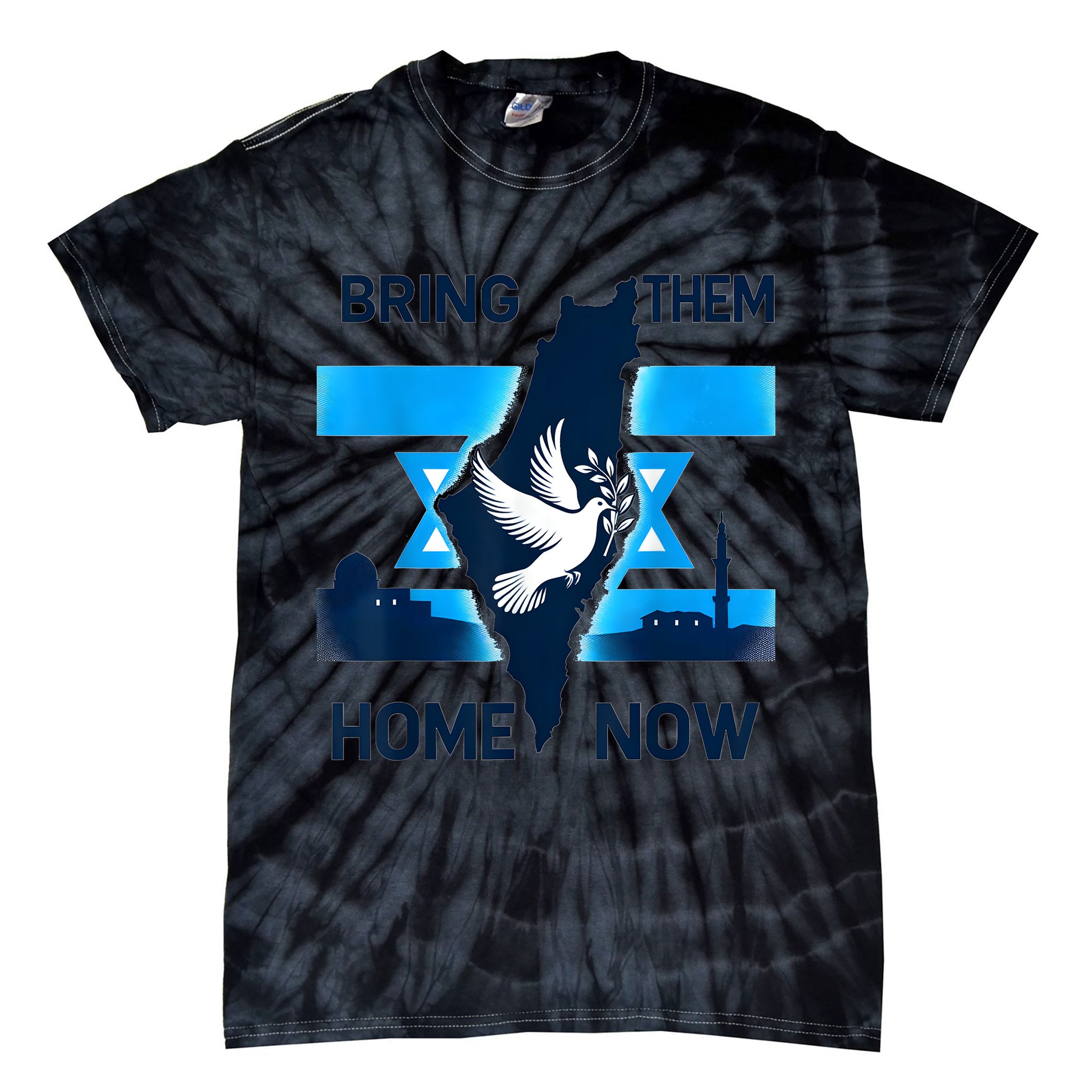 Bring Them Home Now! Stand With Israel Flag America Tie-Dye T-Shirt