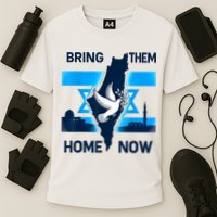 Bring Them Home Now! Stand With Israel Flag America Cooling Performance Crew T-Shirt
