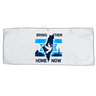 Bring Them Home Now! Stand With Israel Flag America Large Microfiber Waffle Golf Towel