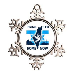 Bring Them Home Now! Stand With Israel Flag America Metallic Star Ornament