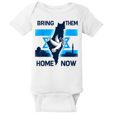 Bring Them Home Now! Stand With Israel Flag America Baby Bodysuit
