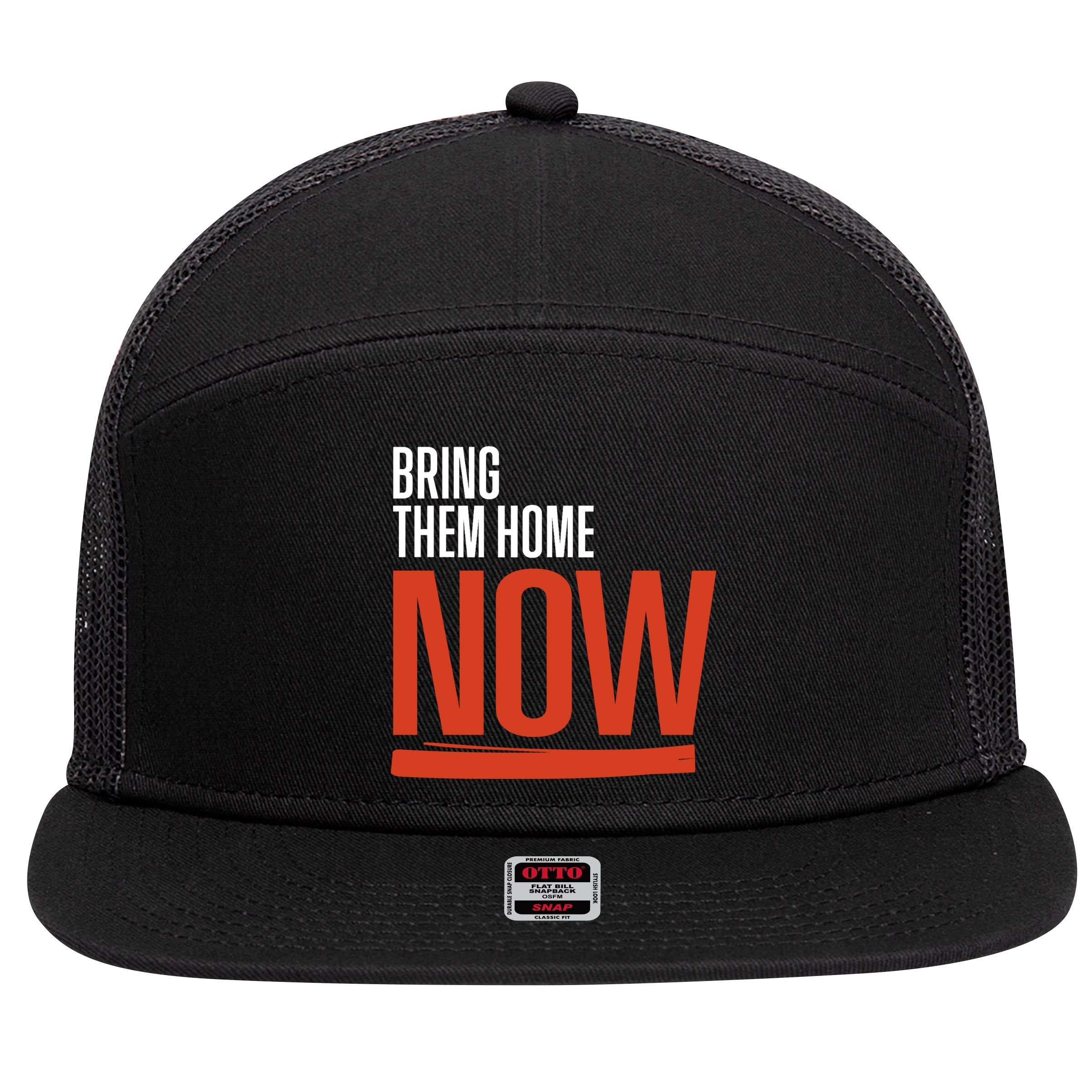 Bring Them Home Now 7 Panel Mesh Trucker Snapback Hat