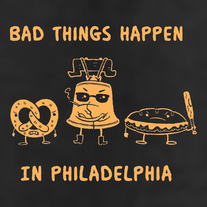Bad Things Happen In Philadelphia Novelty Pride 7 Panel Mesh Trucker Snapback Hat
