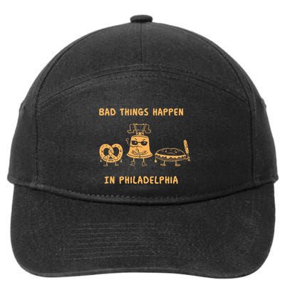Bad Things Happen In Philadelphia Novelty Pride 7-Panel Snapback Hat