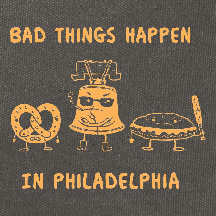 Bad Things Happen In Philadelphia Novelty Pride Cotton Canvas Backpack