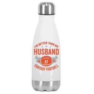 Better Than Husband Fantasy Football Stainless Steel Insulated Water Bottle