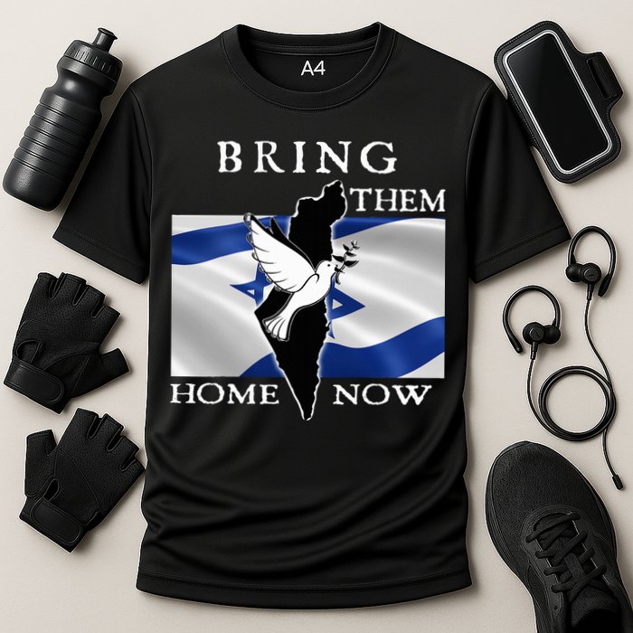 Bring Them Home Now Stand With Israel America Flag Patriotic  Cooling Performance Crew T-Shirt