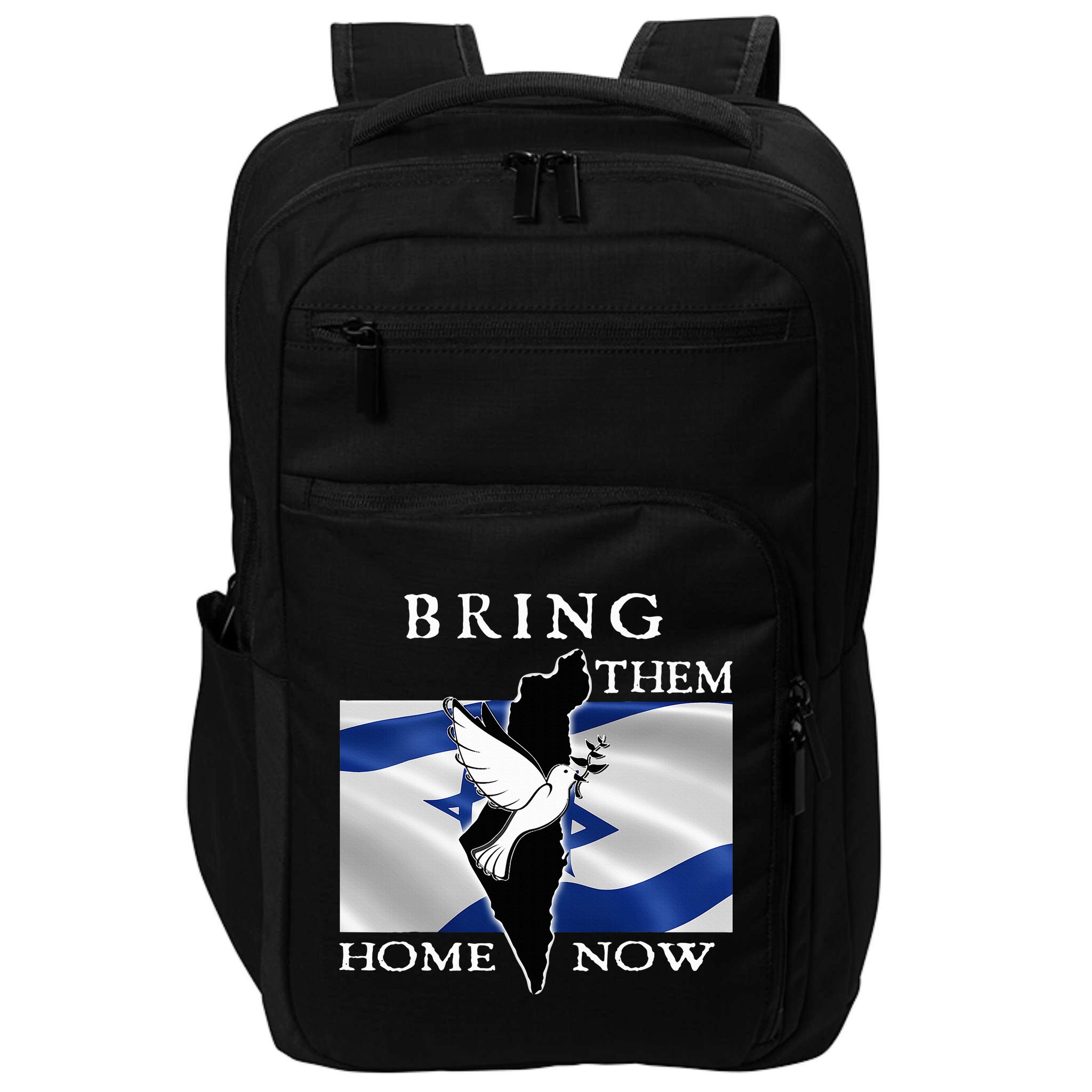 Bring Them Home Now Stand With Israel America Flag Patriotic  Impact Tech Backpack